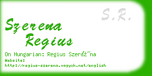 szerena regius business card